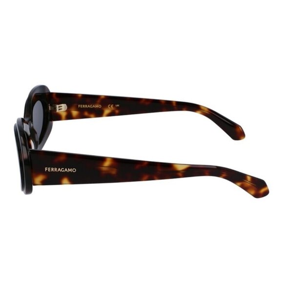 A0989Z New FERRAGAMO Havana Square SF2003S 241 Sunglasses Women - Picture 3 of 5